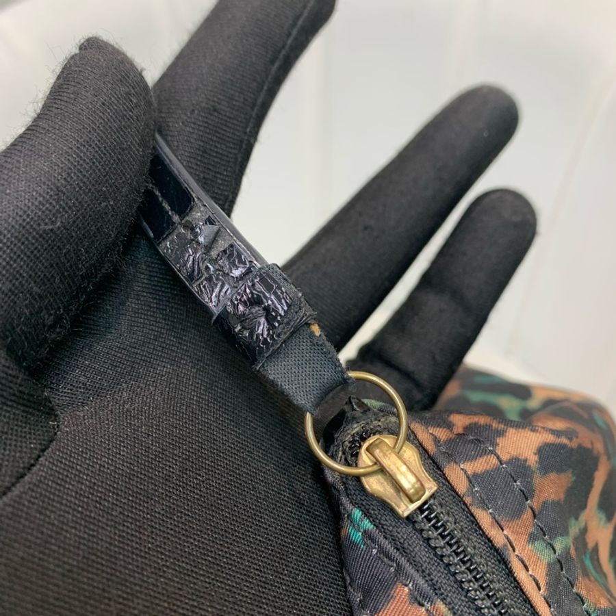 Coach 啡色豹紋大托特包 布料 XB543-42