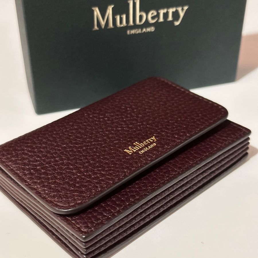 Mulberry 酒紅色卡夾-6