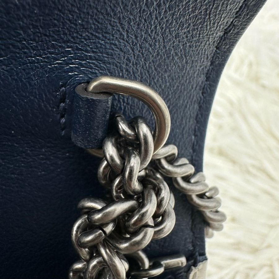 GUCCI Classic Blue Marmont WOC 20cm 斜肩包-19