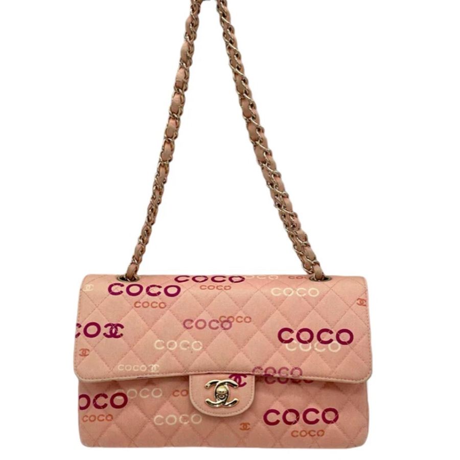 「JL精品代購」9新 Chanel 香奈兒粉膚色 coco 字母cf25-3