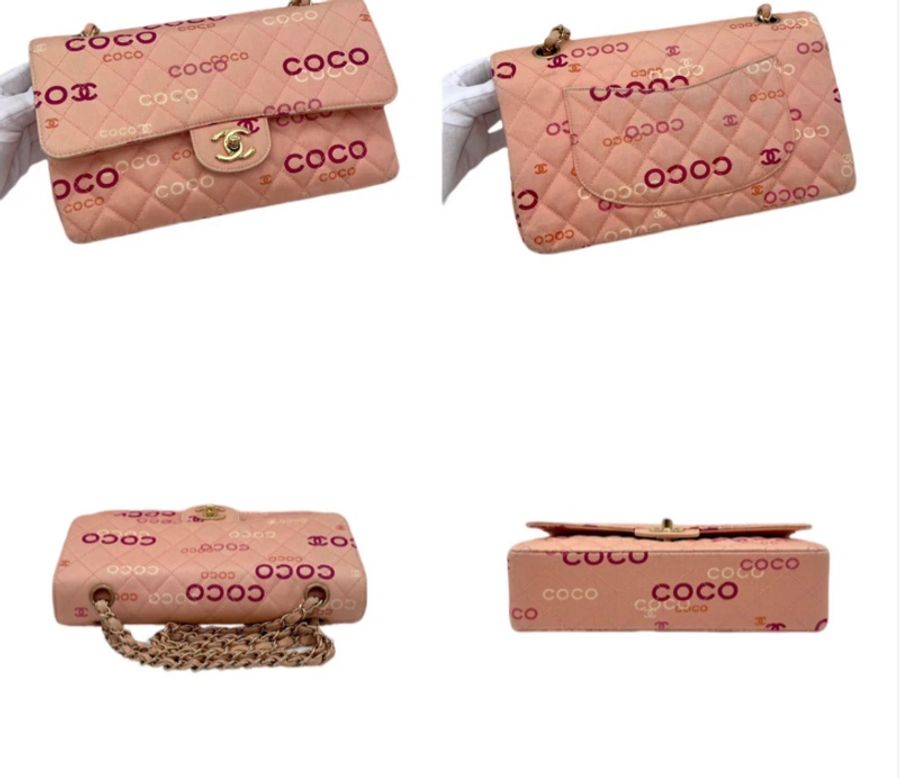 「JL精品代購」9新 Chanel 香奈兒粉膚色 coco 字母cf25-5