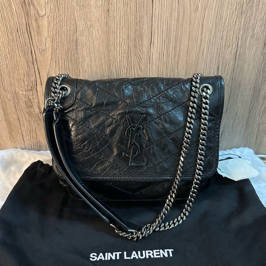 專櫃正品Saint Laurent YSL NIKI復古皮革BABY 黑色-6