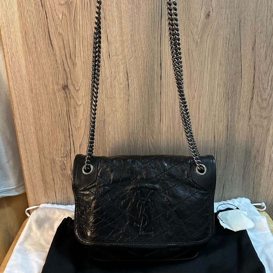 專櫃正品Saint Laurent YSL NIKI復古皮革BABY 黑色-7