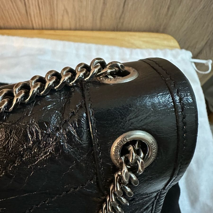 專櫃正品Saint Laurent YSL NIKI復古皮革BABY 黑色-27