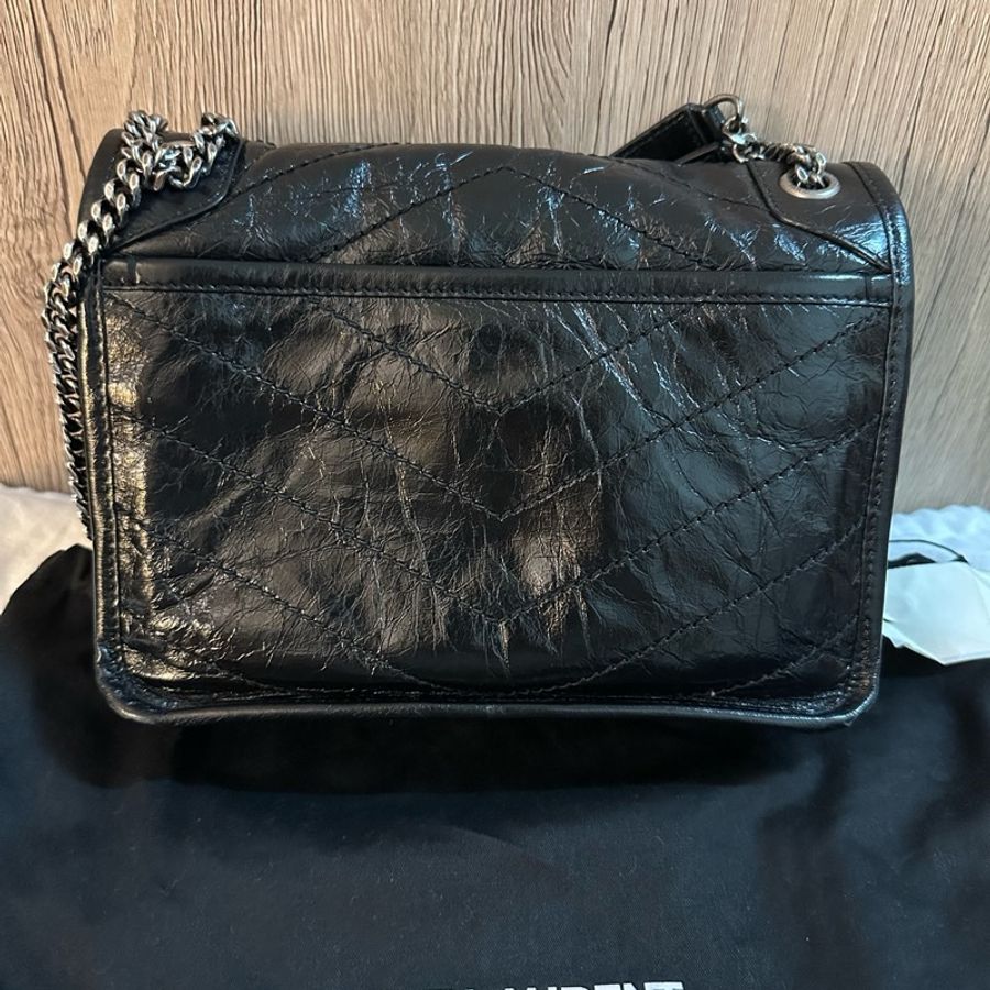 專櫃正品Saint Laurent YSL NIKI復古皮革BABY 黑色-33