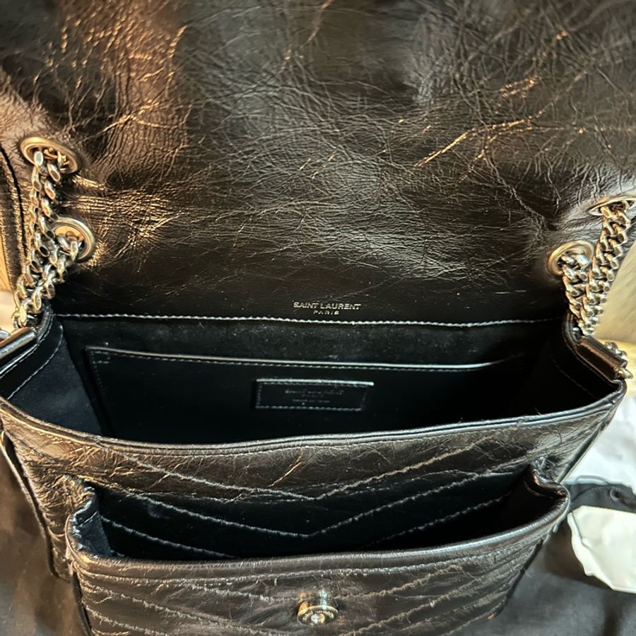 專櫃正品Saint Laurent YSL NIKI復古皮革BABY 黑色-34