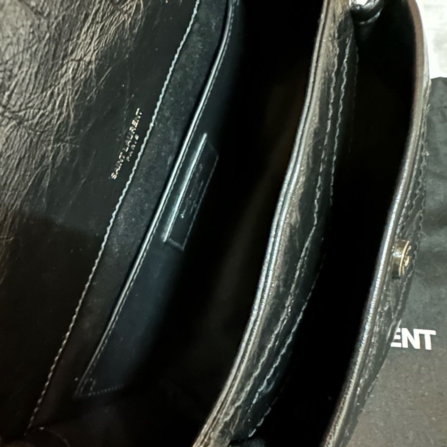 專櫃正品Saint Laurent YSL NIKI復古皮革BABY 黑色-35