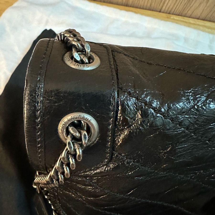 專櫃正品Saint Laurent YSL NIKI復古皮革BABY 黑色-38