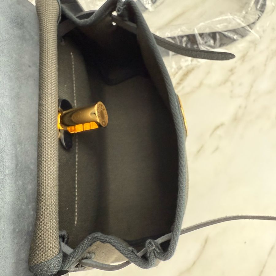 愛馬仕 Hermès Mini Herbag Zip 20 dark bronze 黑➕黑銅色 金釦 肩背包/ 斜背包-9