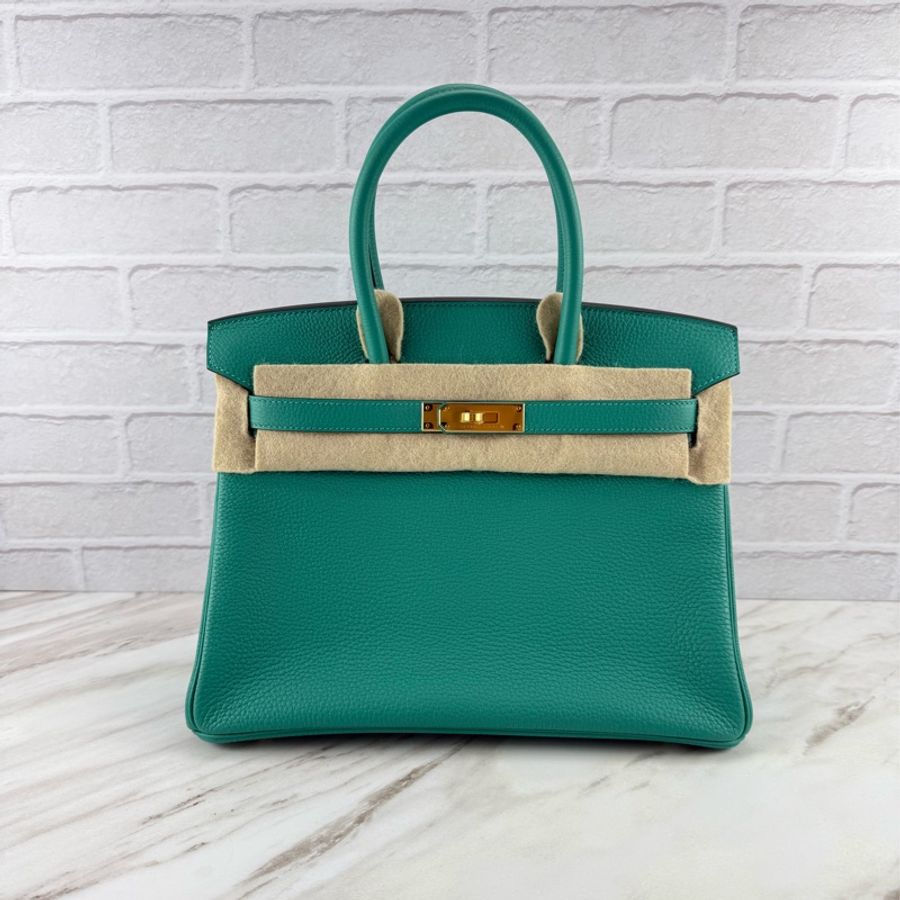 愛馬仕 Hermès Birkin 30 togo U1 維羅納綠 金釦 柏金包-1