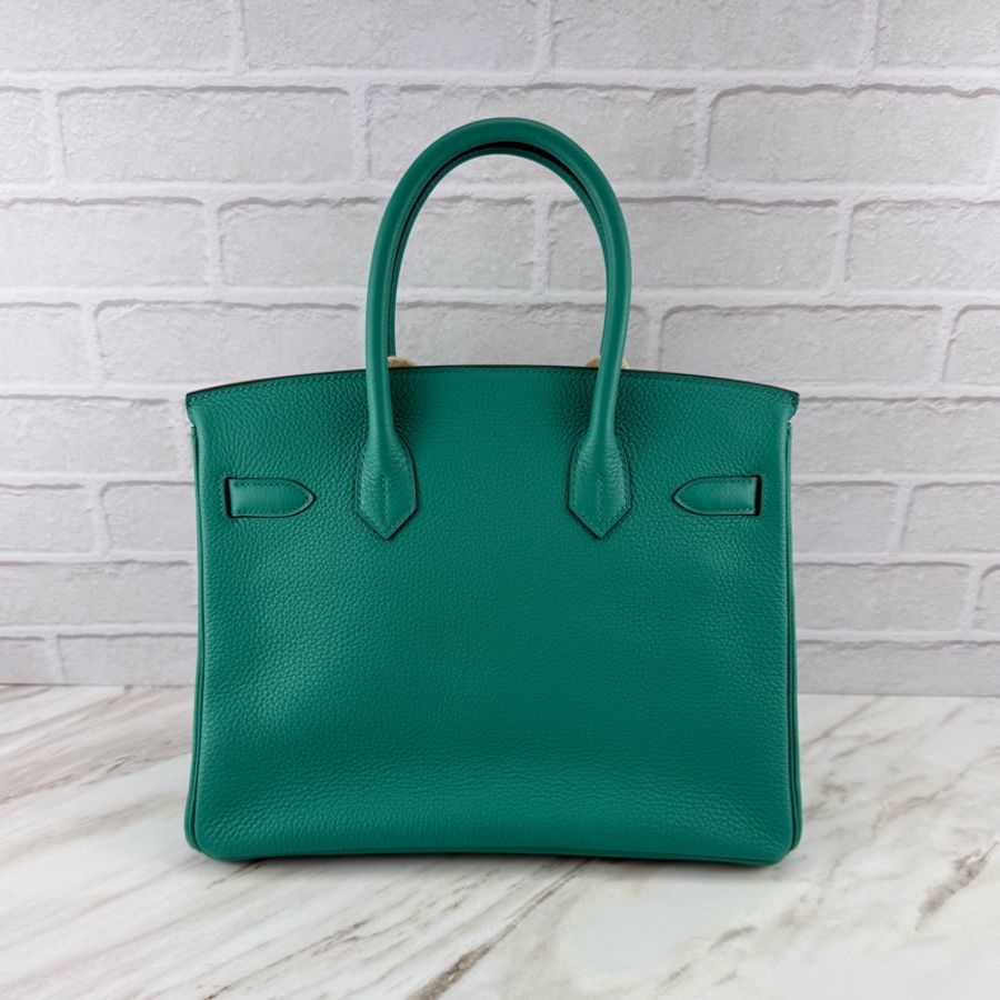 愛馬仕 Hermès Birkin 30 togo U1 維羅納綠 金釦 柏金包-2