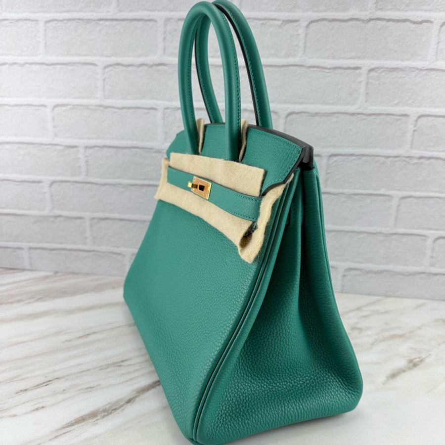 愛馬仕 Hermès Birkin 30 togo U1 維羅納綠 金釦 柏金包-4
