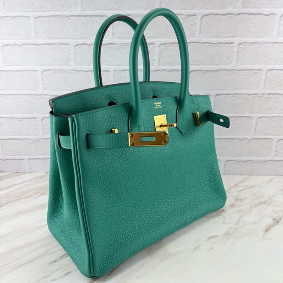 愛馬仕 Hermès Birkin 30 togo U1 維羅納綠 金釦 柏金包-6