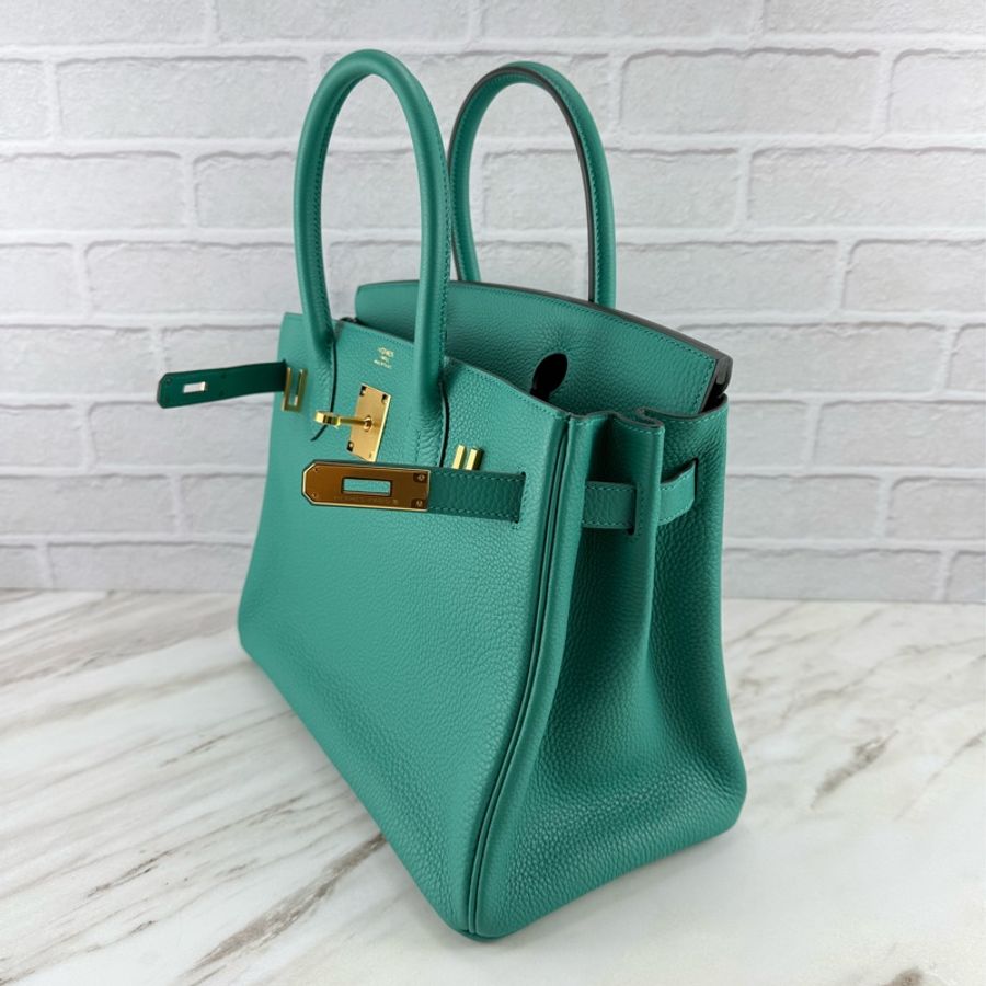 愛馬仕 Hermès Birkin 30 togo U1 維羅納綠 金釦 柏金包-7
