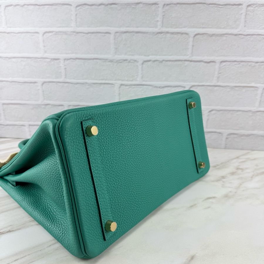 愛馬仕 Hermès Birkin 30 togo U1 維羅納綠 金釦 柏金包-8