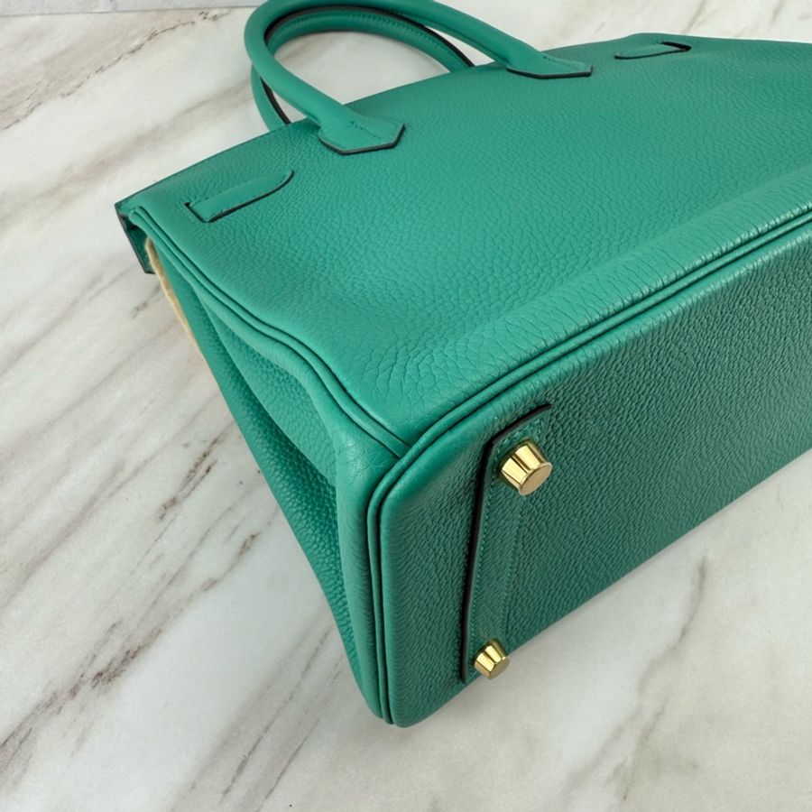 愛馬仕 Hermès Birkin 30 togo U1 維羅納綠 金釦 柏金包-10