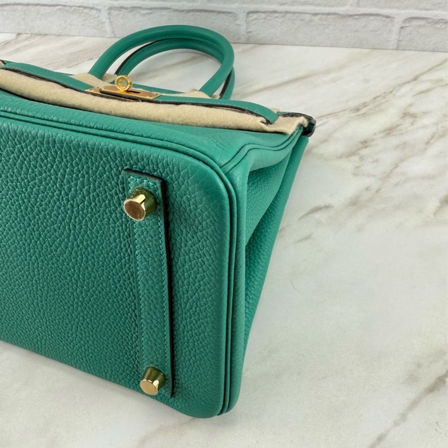 愛馬仕 Hermès Birkin 30 togo U1 維羅納綠 金釦 柏金包-11