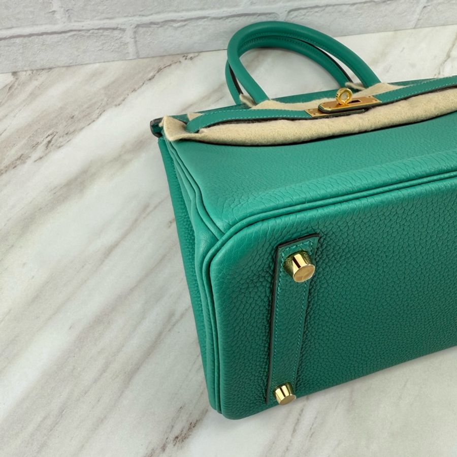 愛馬仕 Hermès Birkin 30 togo U1 維羅納綠 金釦 柏金包-12