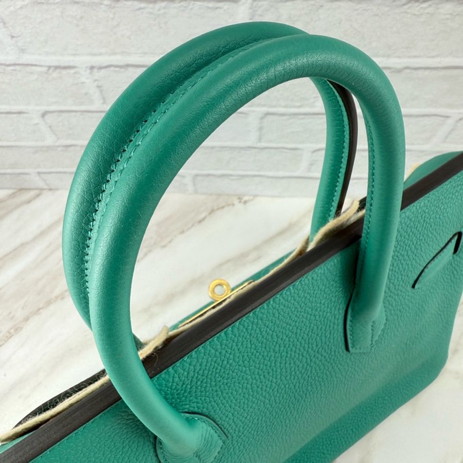 愛馬仕 Hermès Birkin 30 togo U1 維羅納綠 金釦 柏金包-13
