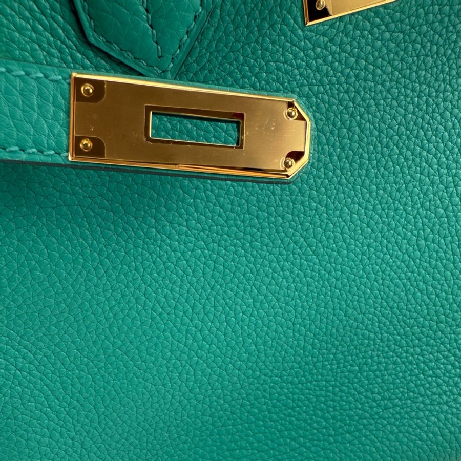 愛馬仕 Hermès Birkin 30 togo U1 維羅納綠 金釦 柏金包-19