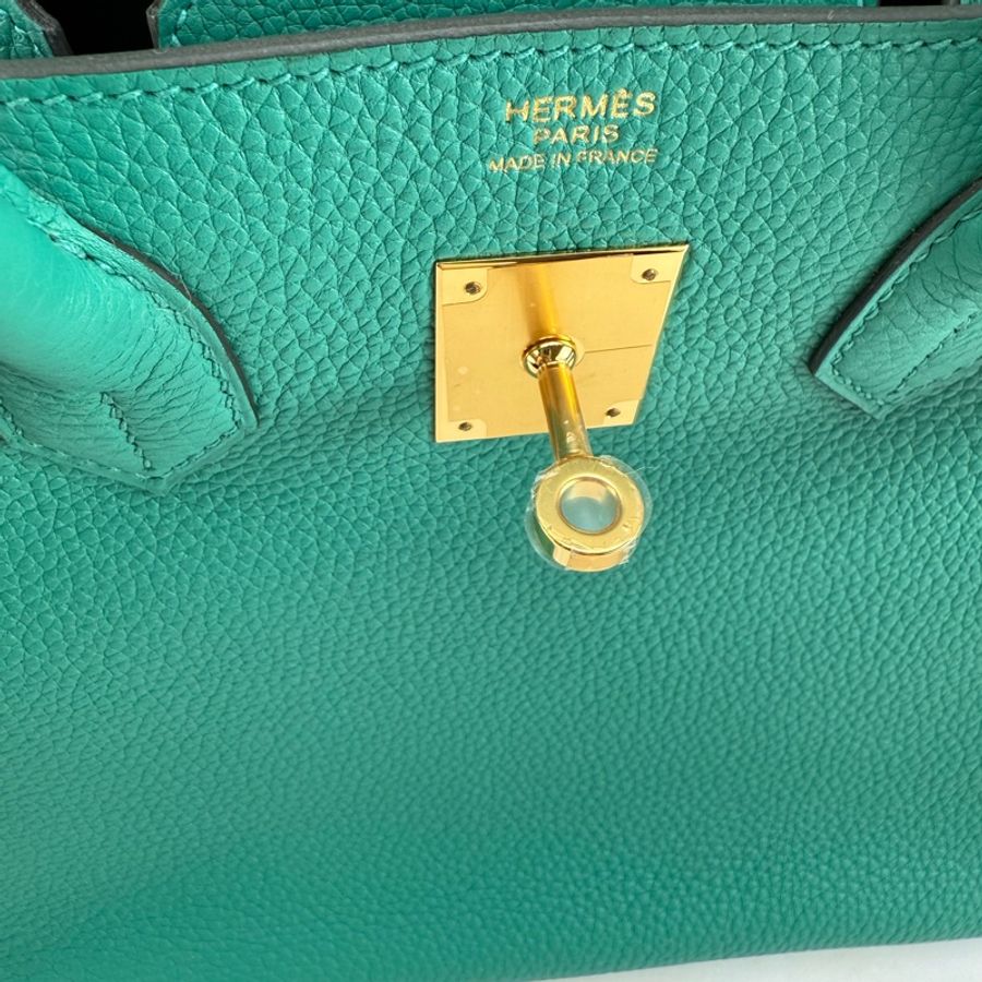 愛馬仕 Hermès Birkin 30 togo U1 維羅納綠 金釦 柏金包-21