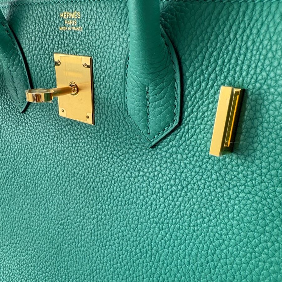 愛馬仕 Hermès Birkin 30 togo U1 維羅納綠 金釦 柏金包-23