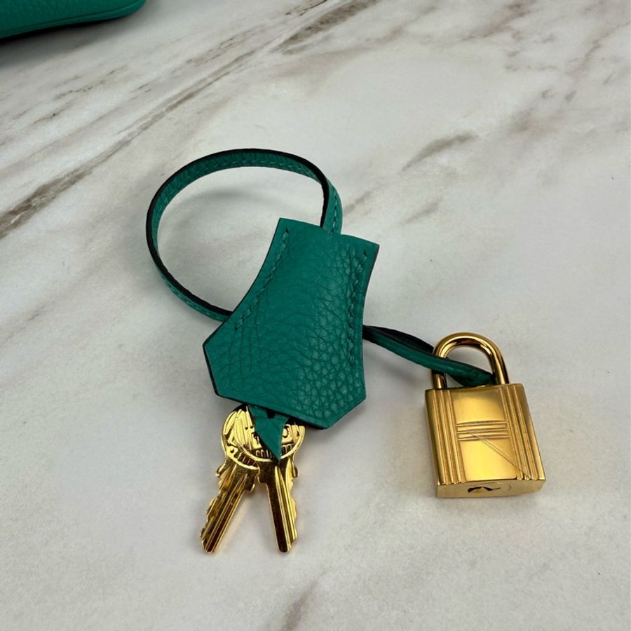 愛馬仕 Hermès Birkin 30 togo U1 維羅納綠 金釦 柏金包-27
