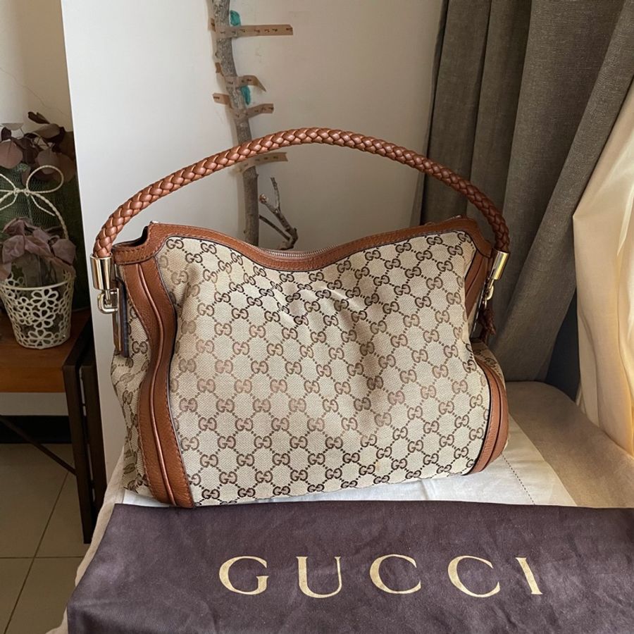 Gucci 側背包🧸瀟🧸 GG老花字紋🧸托特包/腋下包/手提包/肩背包/側背包/小資包/媽媽包🧸正品🧸況好🧸自➕肩帶🉑️肩背/側背/斜背-1