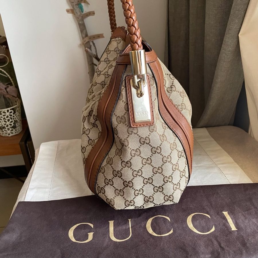 Gucci 側背包🧸瀟🧸 GG老花字紋🧸托特包/腋下包/手提包/肩背包/側背包/小資包/媽媽包🧸正品🧸況好🧸自➕肩帶🉑️肩背/側背/斜背-9