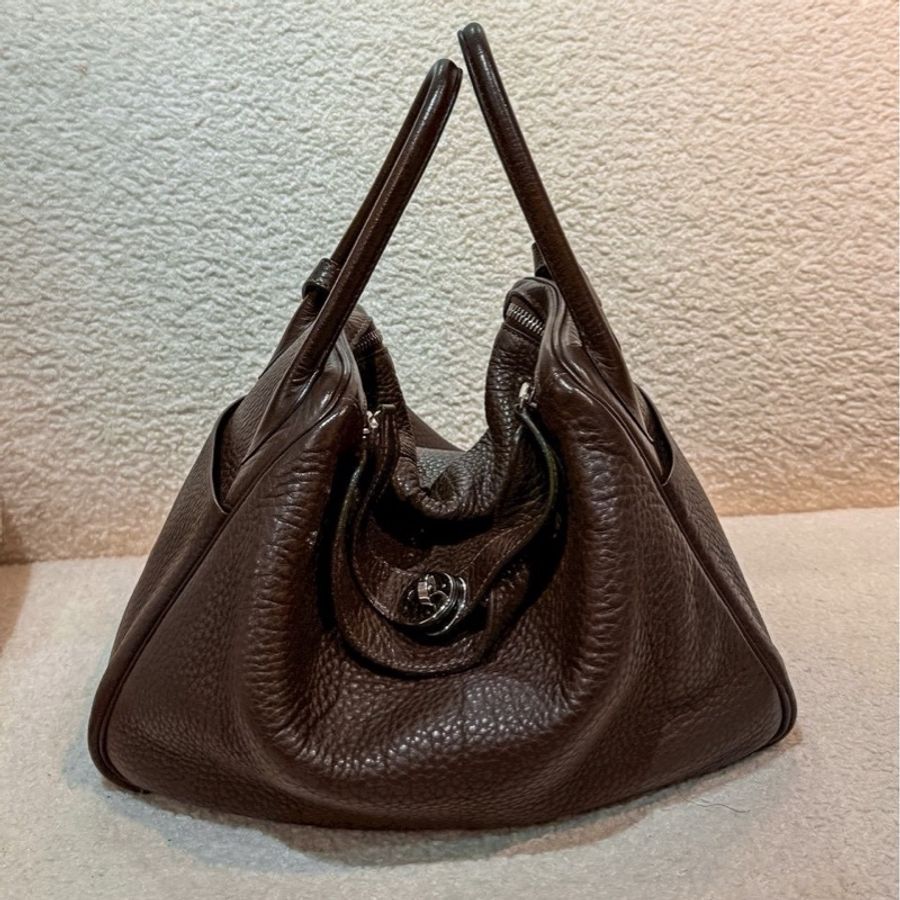 愛馬仕 Hermes - 烏木色銀扣 Lindy26-5