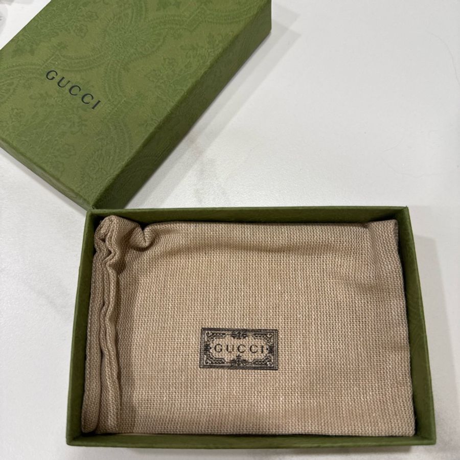降價‼️gucci 經典 黑牛皮 防刮logo 5卡夾-7