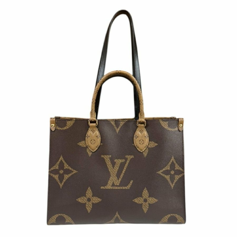 Louis Vuitton On the Go 中號 Monogram Giant 肩背包 帆布 M45321 棕色 女款 LOUIS VUITTON 2way-0
