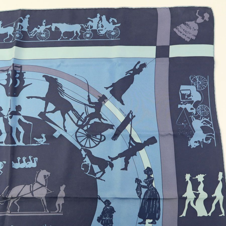 HERMES 絲質Scarf 90X90絲巾-3