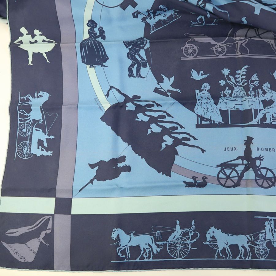 HERMES 絲質Scarf 90X90絲巾-5