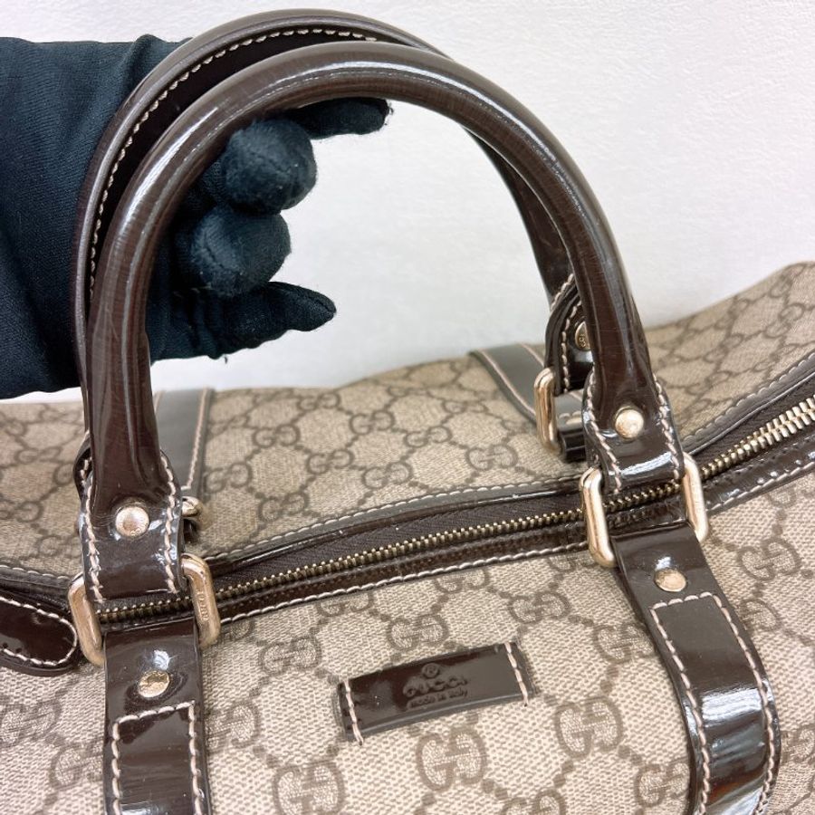 Gucci boston 波士頓 老花手提包/行李包-4
