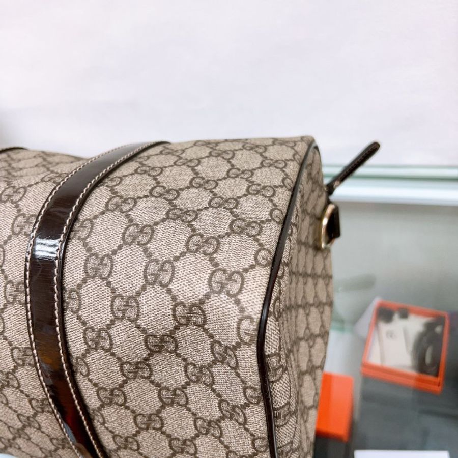 Gucci boston 波士頓 老花手提包/行李包-9