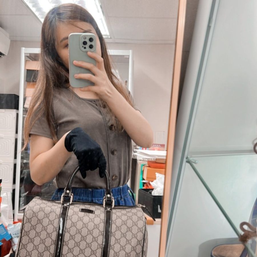 Gucci boston 波士頓 老花手提包/行李包-13