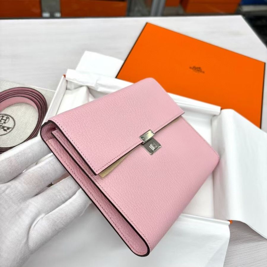 🌈Hermes🌟Clic 16🌸3Q樱花粉🌸全新💗閒置🌟原膜在🌟山羊皮🌟clic16🌟clic🌟愛馬仕🌟-2