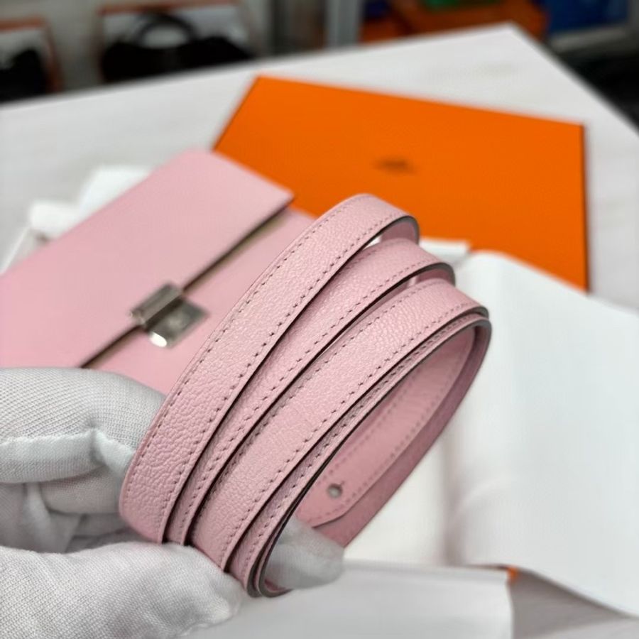 🌈Hermes🌟Clic 16🌸3Q樱花粉🌸全新💗閒置🌟原膜在🌟山羊皮🌟clic16🌟clic🌟愛馬仕🌟-4