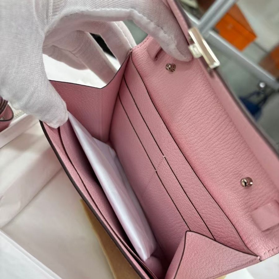 🌈Hermes🌟Clic 16🌸3Q樱花粉🌸全新💗閒置🌟原膜在🌟山羊皮🌟clic16🌟clic🌟愛馬仕🌟-6