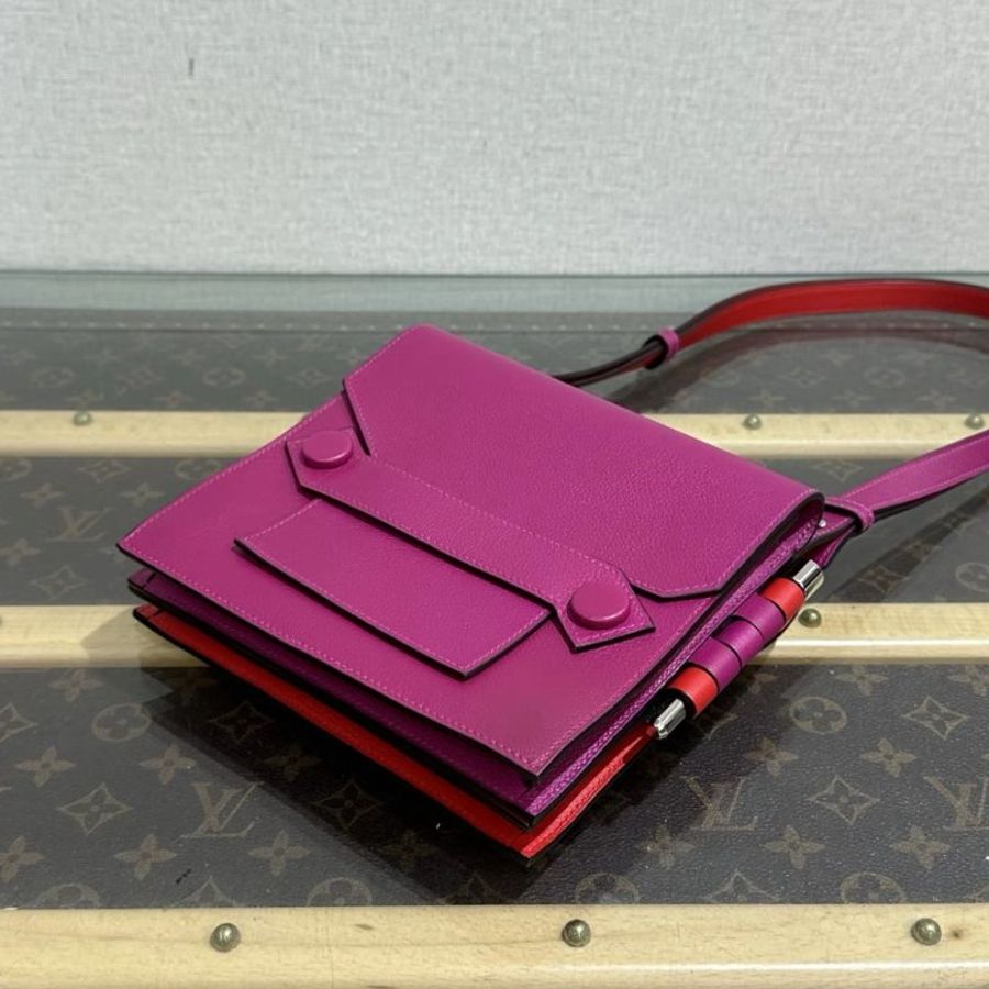 HERMES 銀扣 twins手提肩背包 17.5*16*5 98新-2