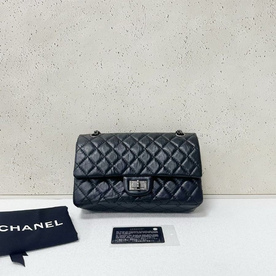 Chanel 黑銀2.55 CF small 小號-0