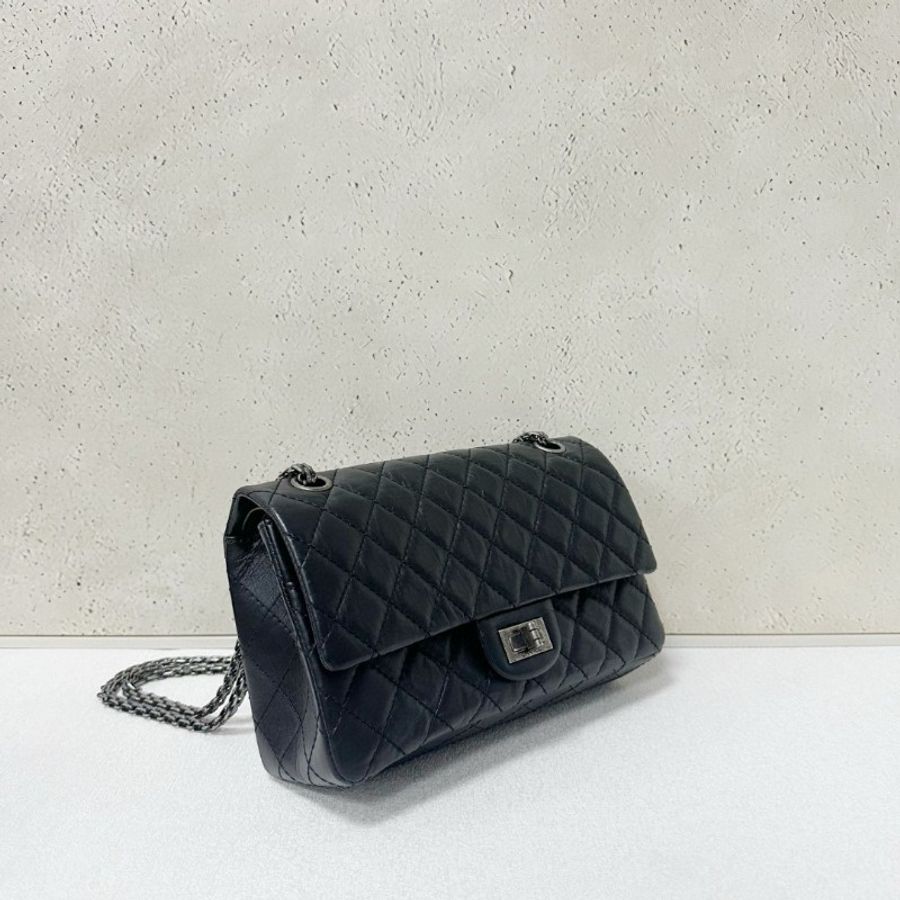Chanel 黑銀2.55 CF small 小號-1