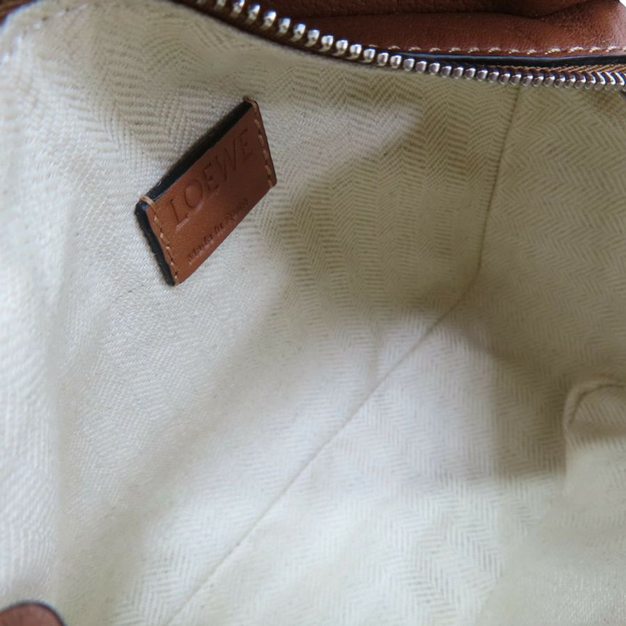 棕色 牛皮 Mini Puzzle Bumbag 斜背包【LOEWE 羅威】 B510EB1-4