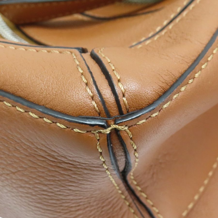棕色 牛皮 Mini Puzzle Bumbag 斜背包【LOEWE 羅威】 B510EB1-12