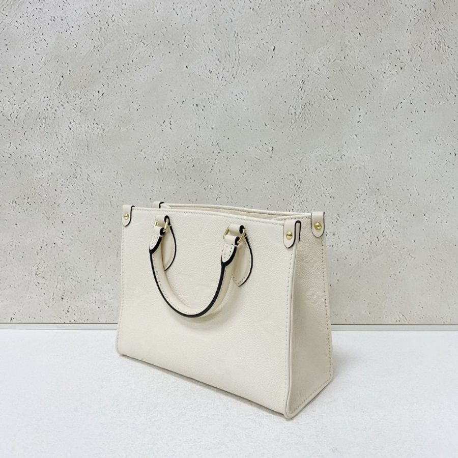LV onthego small 米白色 全皮小號-2