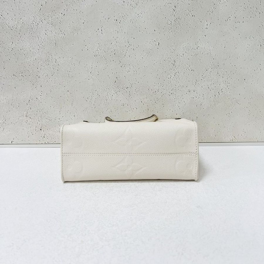 LV onthego small 米白色 全皮小號-7