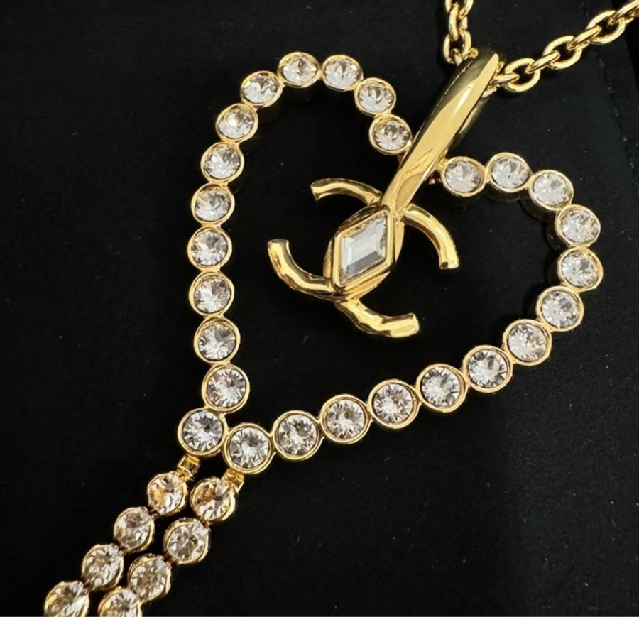 Belilla♥️Chanel CC 愛心項鍊-3