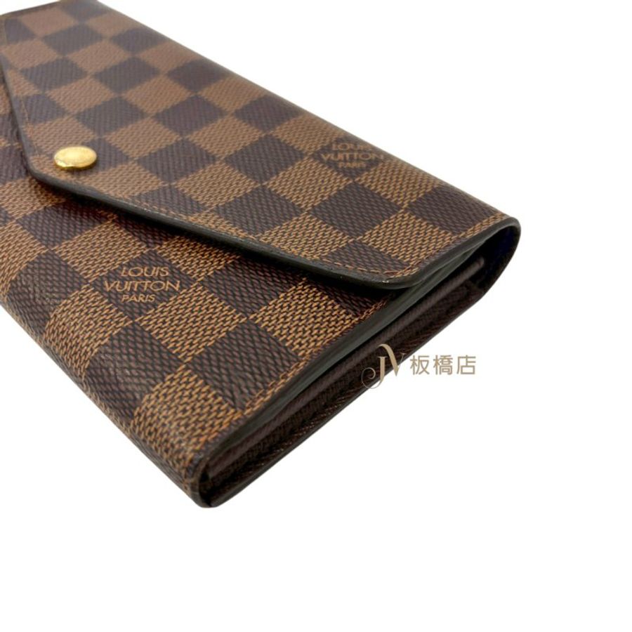 LV皮夾棋盤格信封下 Sarah長夾 N63209-3