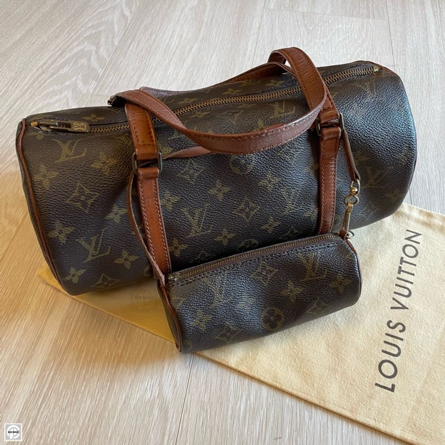 （年末降價衝評價檔期後回調9999）LV Papillon Louis Vuitton Monogram 巴比龍 圓筒包 子母包-0